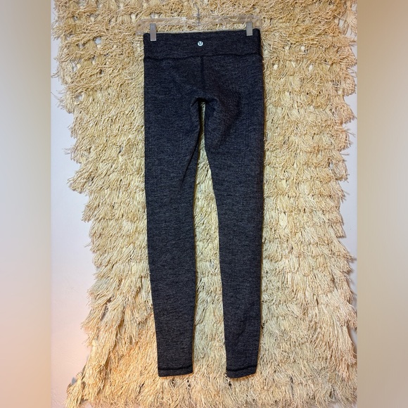 Lululemon•Wunder Under Pant•Herringbone Black / Rose Long 30” Mid Rise•EUC• Sz 4 - Picture 6 of 16